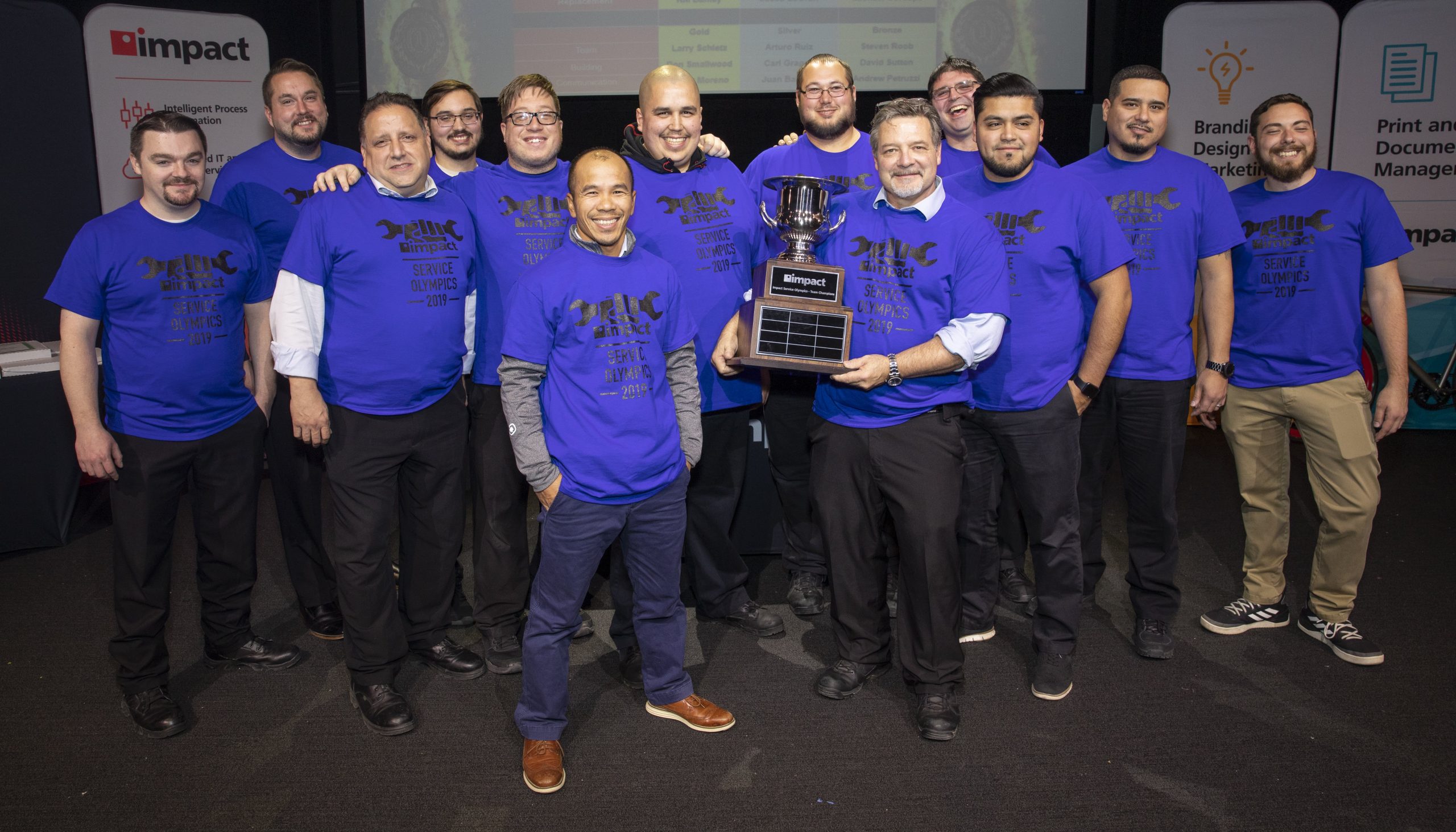 Team winners of Impact Service Olympics
